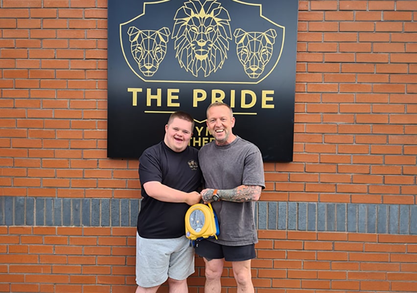 Pride Gym Defib Donation